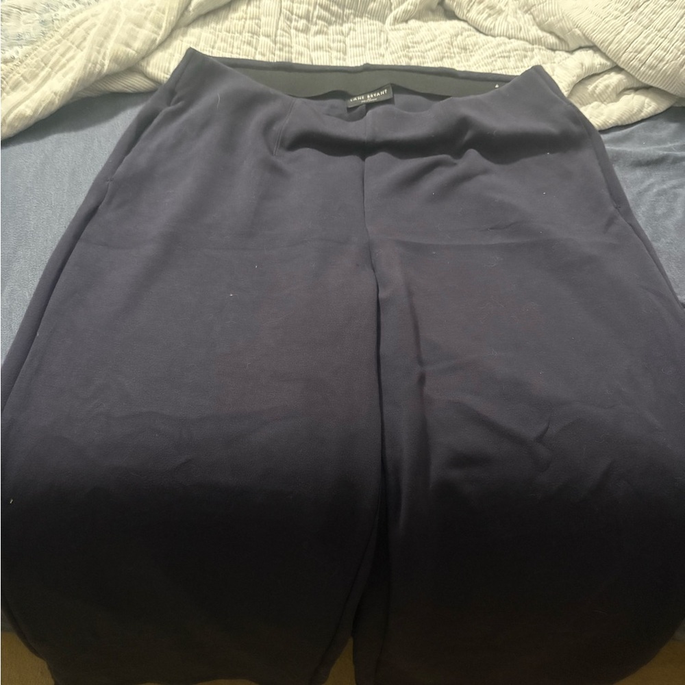 Navy Wide-Leg Pants knit pants nwot length Short